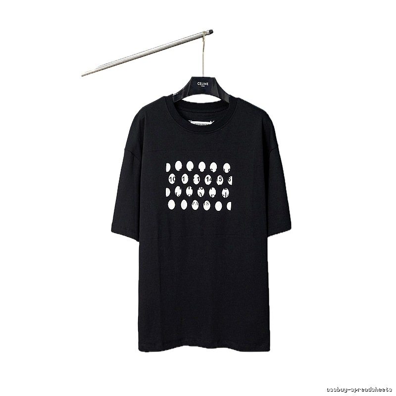 Maison Margiela Numeric Trendy Cool Style Black Short Sleeve T-Shirt