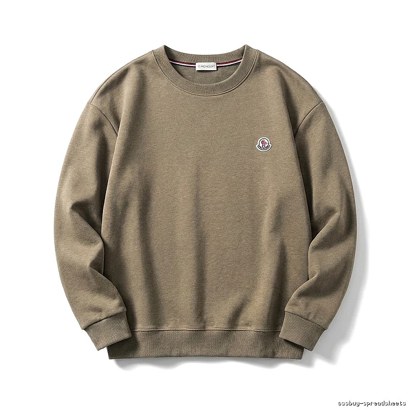Moncler Crewneck Simple Style Sweatshirt (Khaki)
