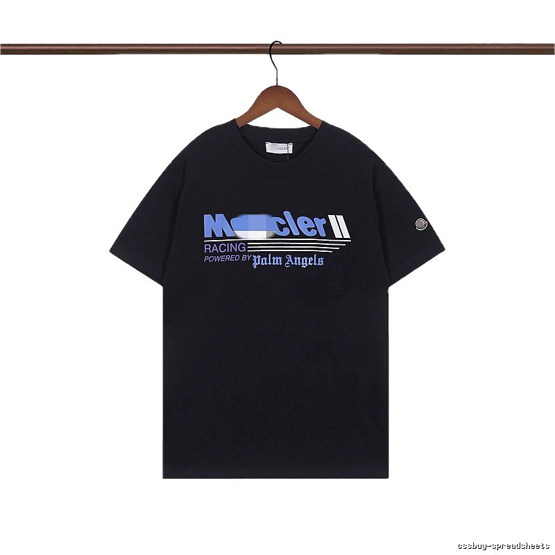 Moncler Racing Co-branded Street Style Black Short-sleeve T-shirt