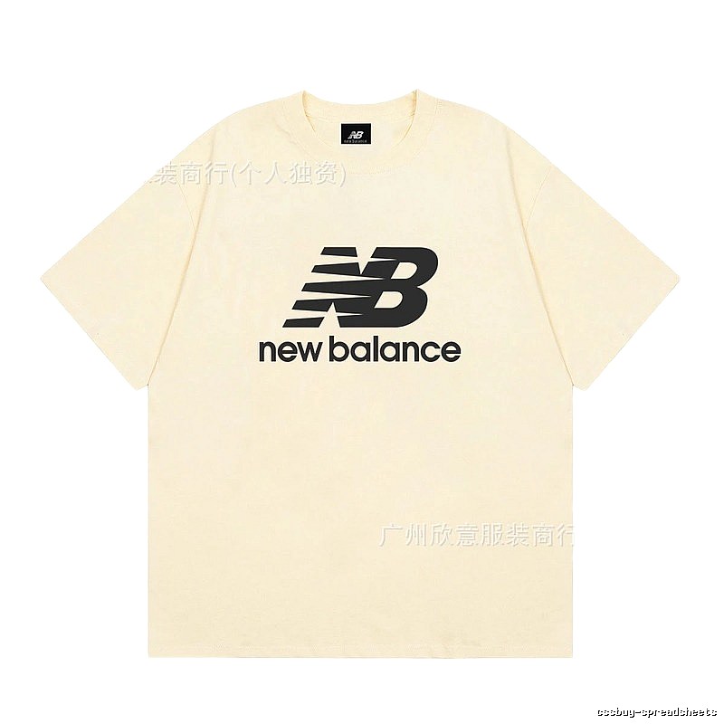 New Balance Classic Casual Style Apricot Beige Short Sleeve T-Shirt