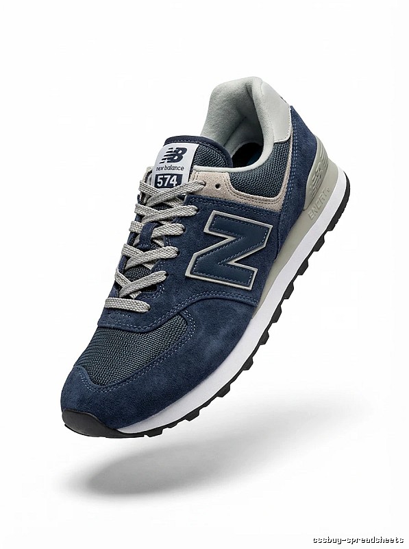 New Balance retro dark blue sports shoes