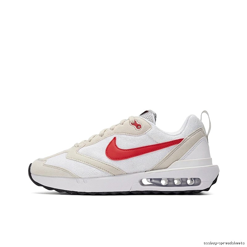 Nike retro white and red sports shoes