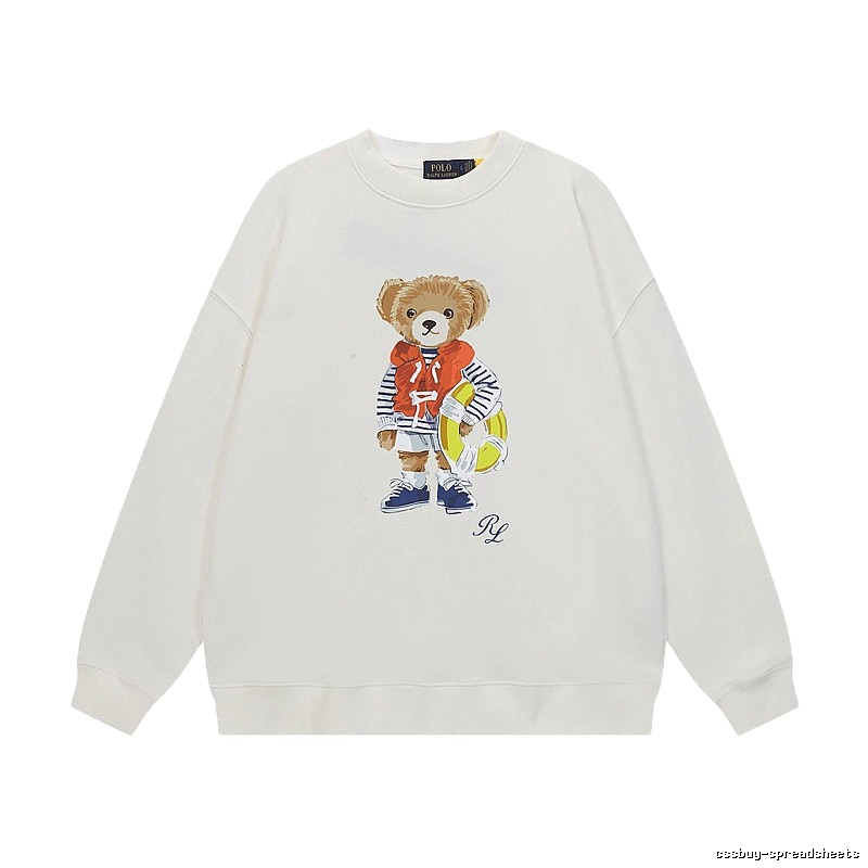 Ralph Lauren white sweatshirt with bear print