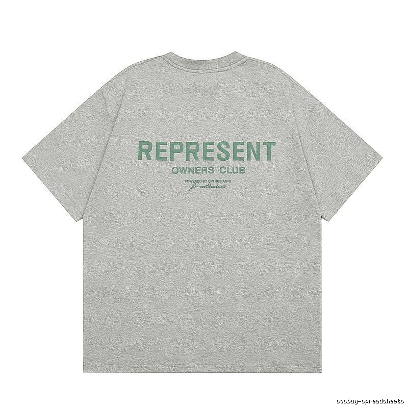 Represent Gray Style 801 Owners Club T-Shirt Casual Layering Logo