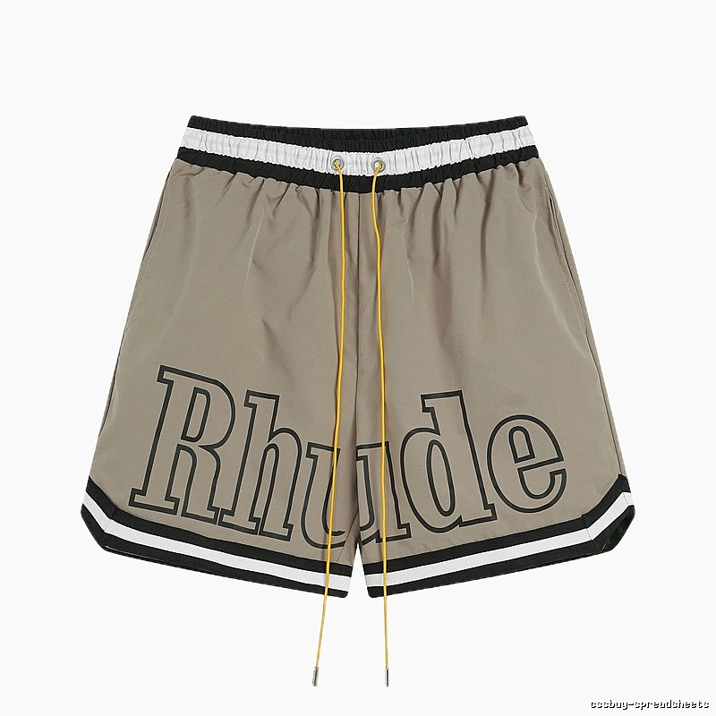 RHUDE sporty khaki shorts