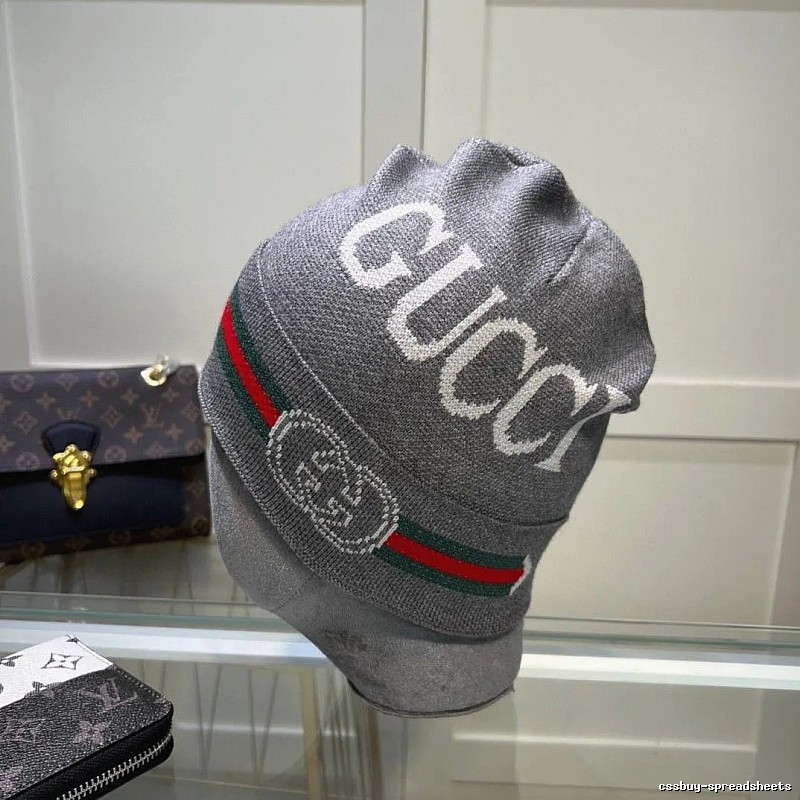 Ribbed Stripe Gucci Knit Beanie for Denim Pairing
