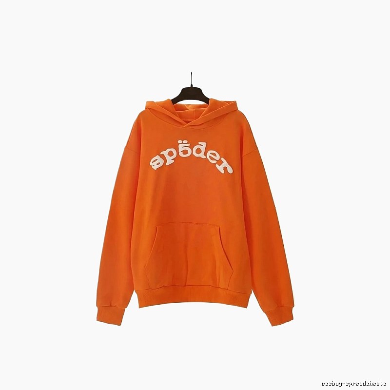 Sp5der orange casual style sweatshirt