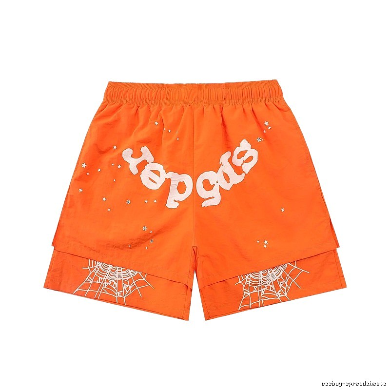 Sp5der Orange Trendy and Cool Shorts