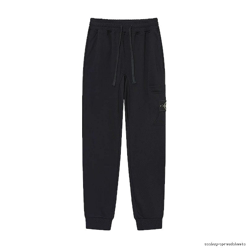 Stone Island Compass Series Street Style Black Sweatpants
