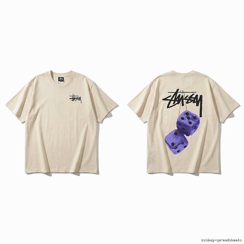 Stussy Dice Print Beige T-shirt