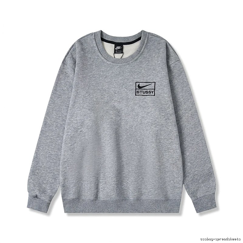 Stussy minimalist style grey sweatshirt