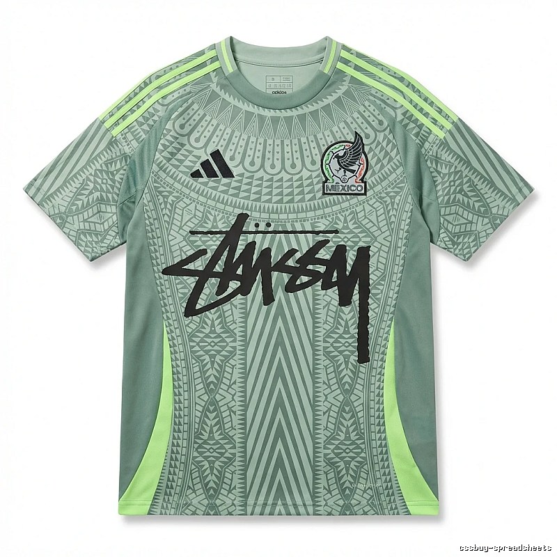 Stussy sporty gray-green short-sleeve