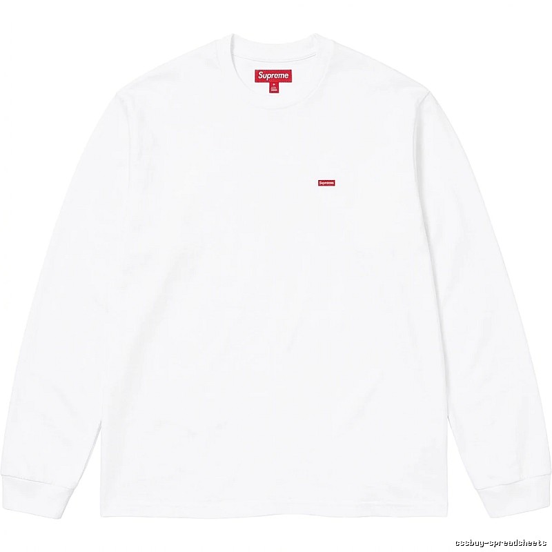 Supreme basic simple white long-sleeve
