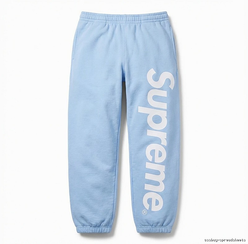 Supreme casual style light blue sweatpants