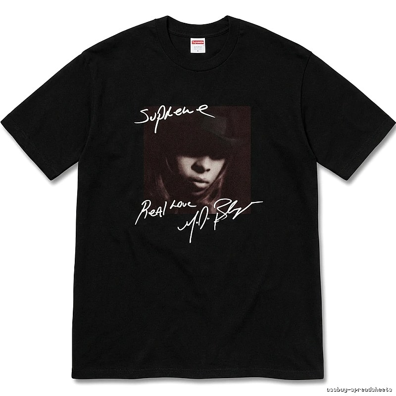 Supreme Real Love Style Black T-shirt