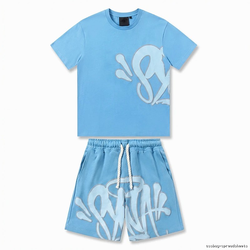 SynaWorld Graffiti-style Light Blue Suit