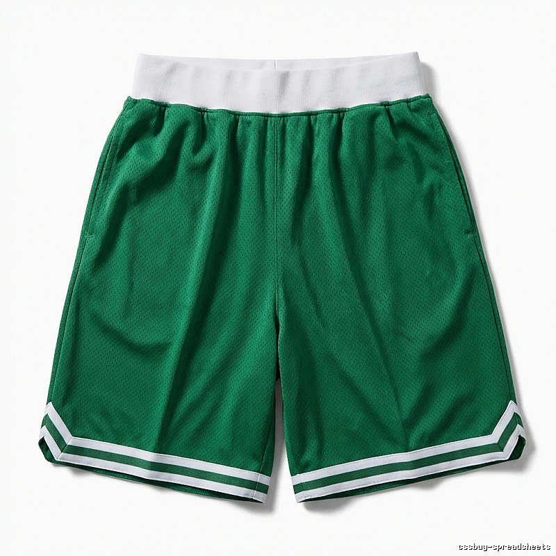 Tatum green and white retro-style shorts