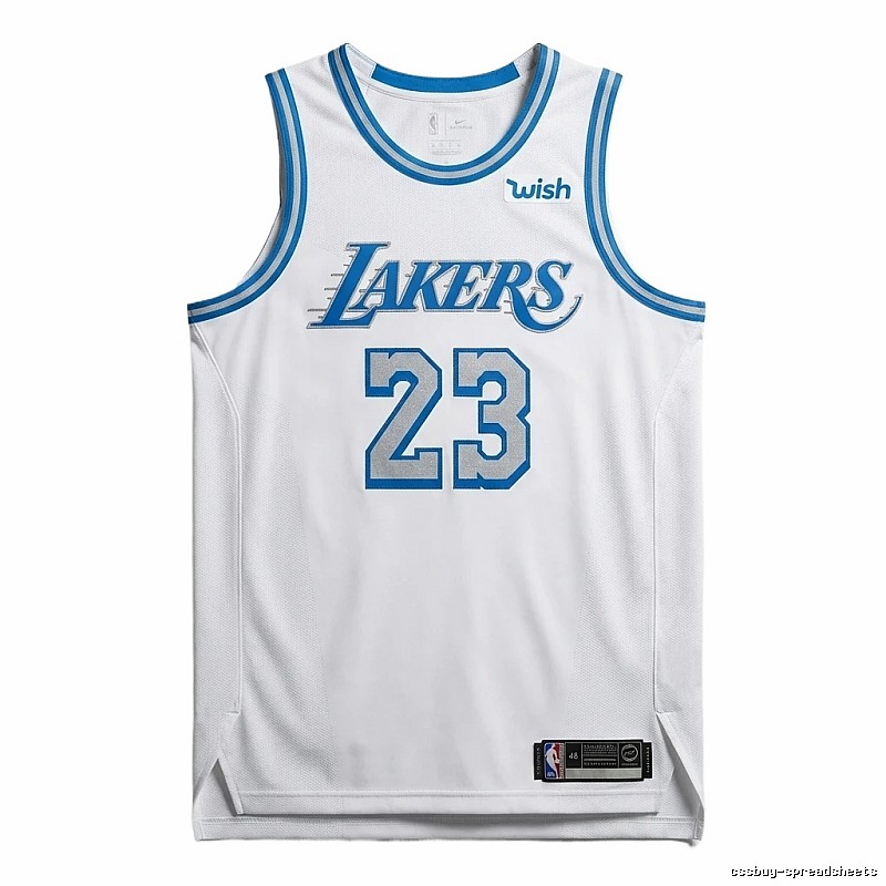 The No. 23 white jersey of the LBJ Lakers.
