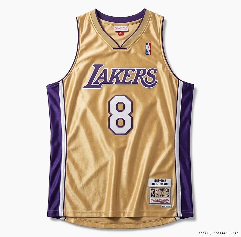 The retro gold and purple jersey of the Kobe Lakers.