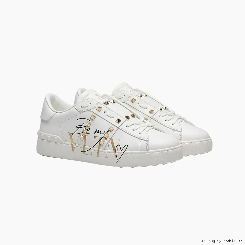 Valentino rivet trendy white shoes