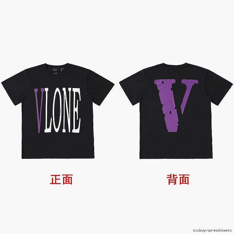Vlone Classic Logo T-shirt Black Purple Vlone for Daily Styling