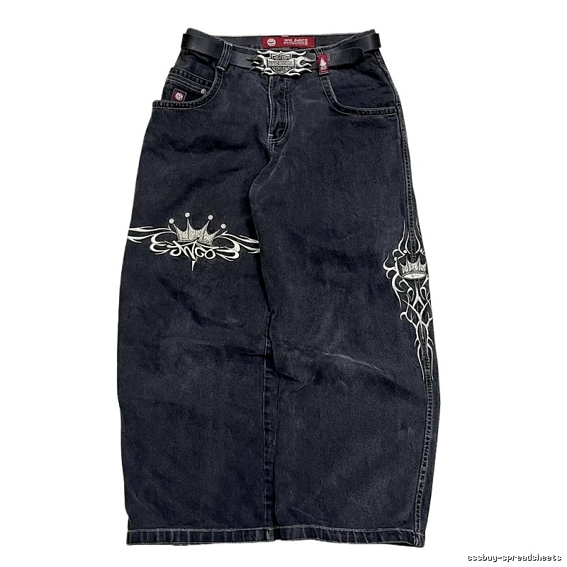 Y2K Crown Black Denim